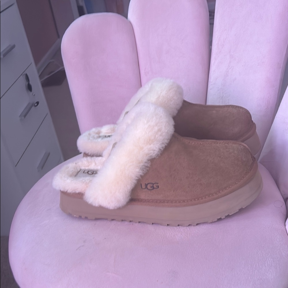 UGG Tan and Cream Slippers
